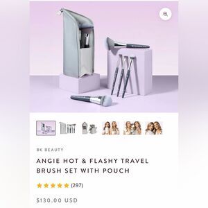 BK BEAUTY ANGIE HOT & FLASHY TRAVEL
BRUSH SET WITH POUCH